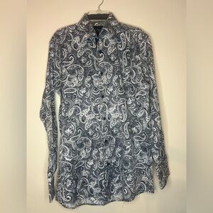vintage coogi Button Down Paisley Long Sleeve Shirt Men’s Size Medium Classic